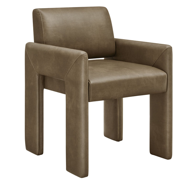Daven Vegan Leather Dining Armchair