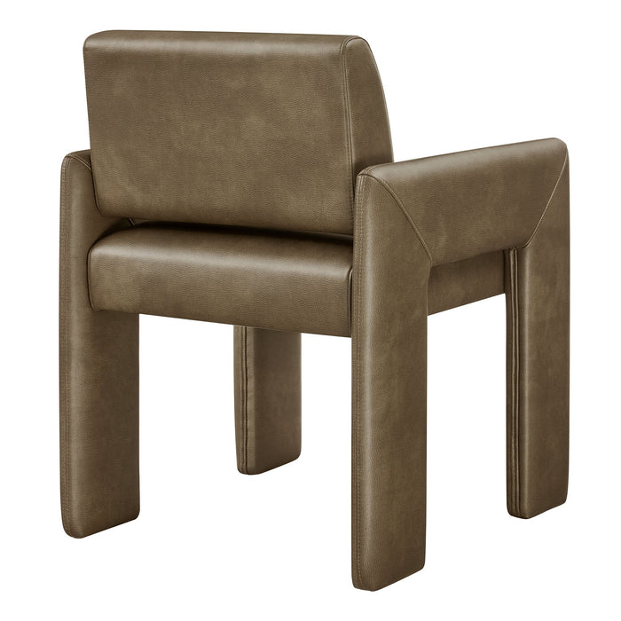 Daven Vegan Leather Dining Armchair