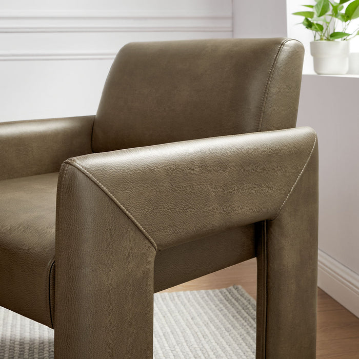 Daven Vegan Leather Dining Armchair