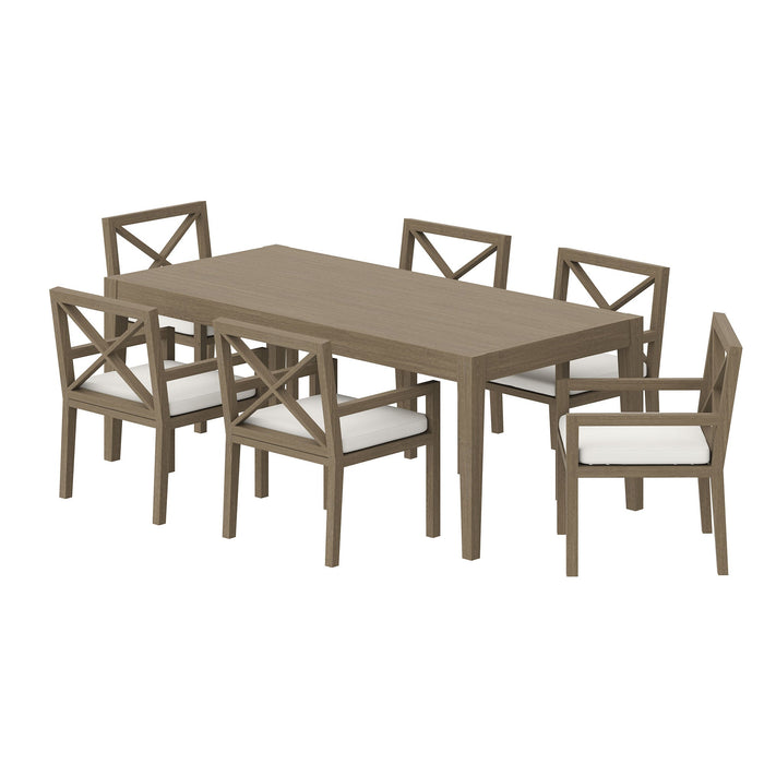 Northlake 7-Piece Outdoor Patio Teak Wood Dining Set