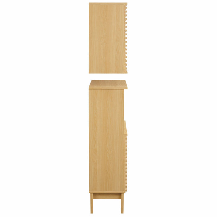 Modway Render Bathroom Cabinet Set Storage Shelf - Dimensions