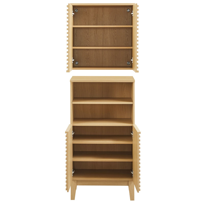 Modway Render Bathroom Cabinet Set Storage Shelf - Installation View