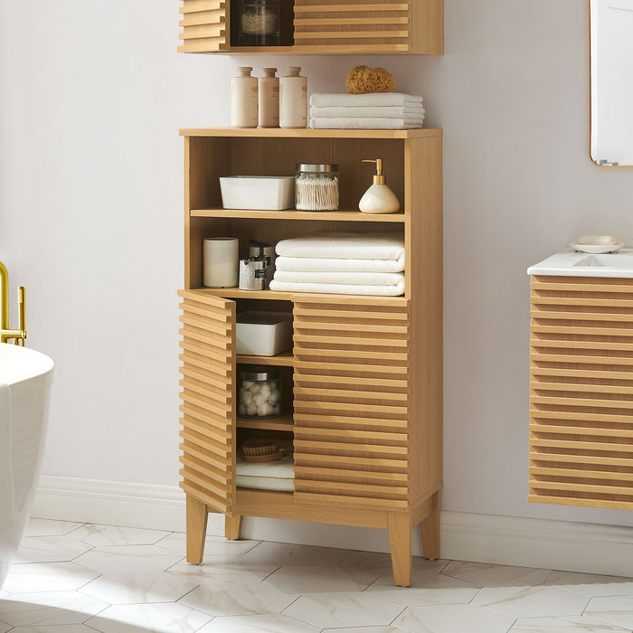 Modway Render Bathroom Cabinet Set Storage Shelf - Lifestyle View