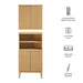 Modway Render Bathroom Cabinet Set Storage Shelf in Brown - Side View