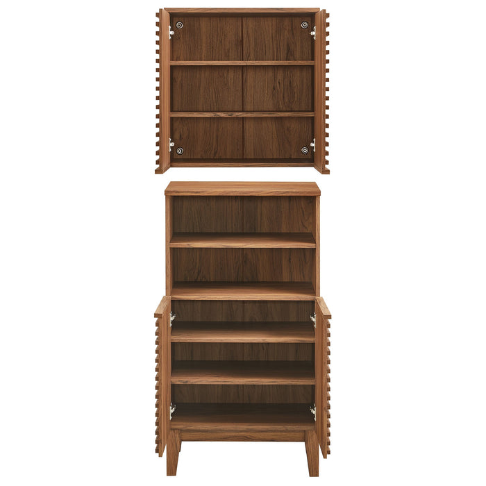 Modway Render Bathroom Cabinet Set Storage Shelf - View 17