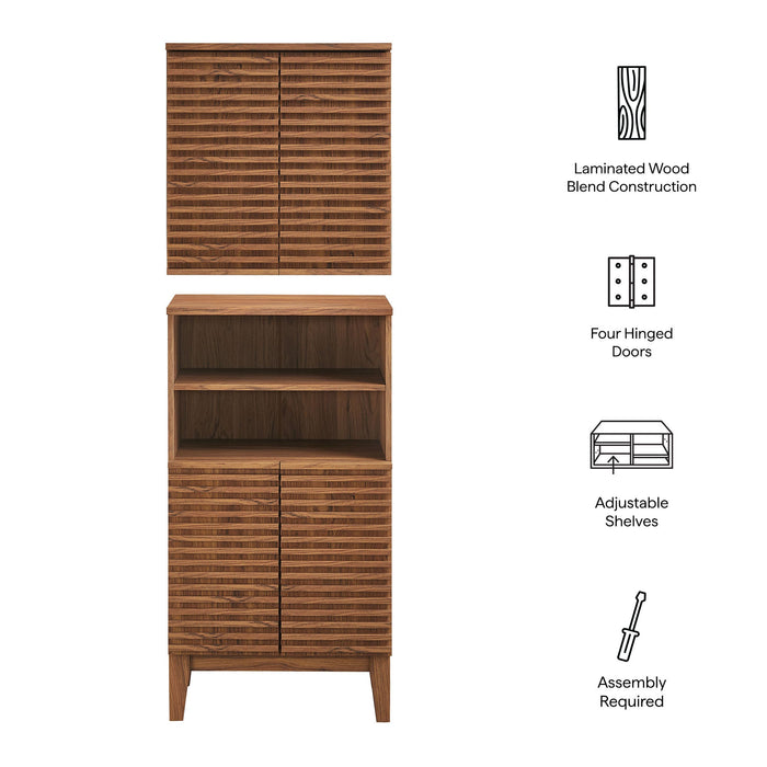 Modway Render Bathroom Cabinet Set Storage Shelf - View 11