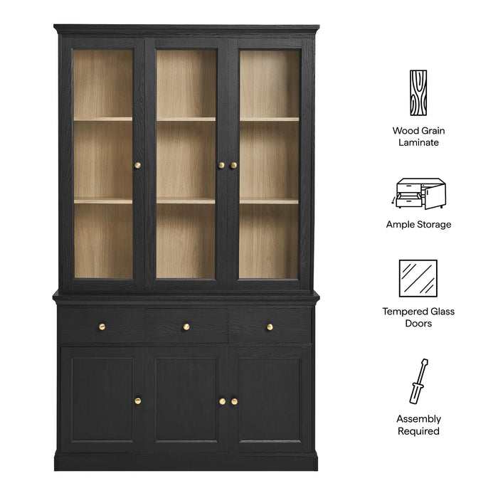 Amara 79 Inch Large Storage Display Cabinet