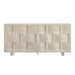 Foundry 71" Woven Design Buffet Storage Cabinet White Wash