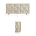 Foundry 71" Woven Design Buffet Storage Cabinet White Wash
