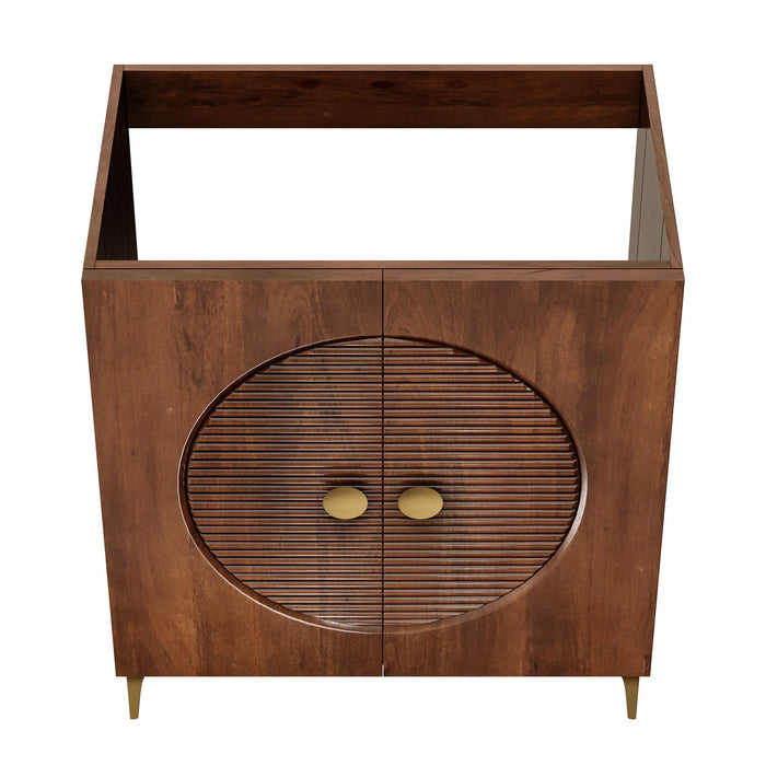 Vernon 30" Fluted Wood Vanity Cabinet Without Sink