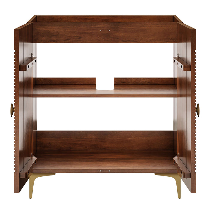 Vernon 30" Fluted Wood Vanity Cabinet Without Sink