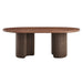 Enric 84 Inch Mango Wood Oval Dining Table Walnut
