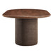 Enric 84 Inch Mango Wood Oval Dining Table Walnut