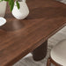 Enric 84 Inch Mango Wood Oval Dining Table Walnut