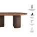 Enric 84 Inch Mango Wood Oval Dining Table Walnut