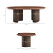 Enric 84 Inch Mango Wood Oval Dining Table Walnut