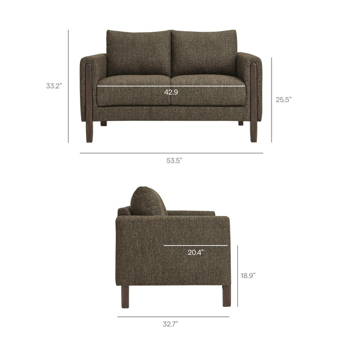 Hawken Boucle Fabric Loveseat