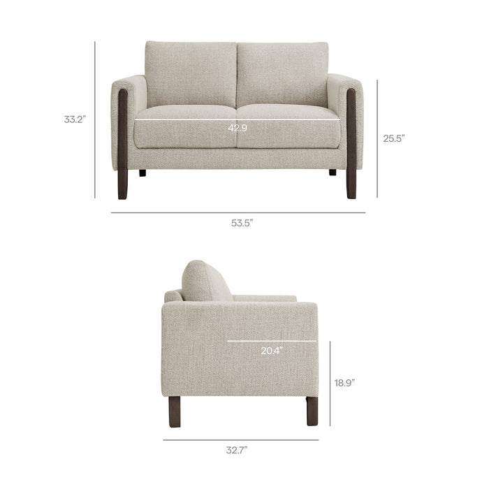 Hawken Boucle Fabric Loveseat