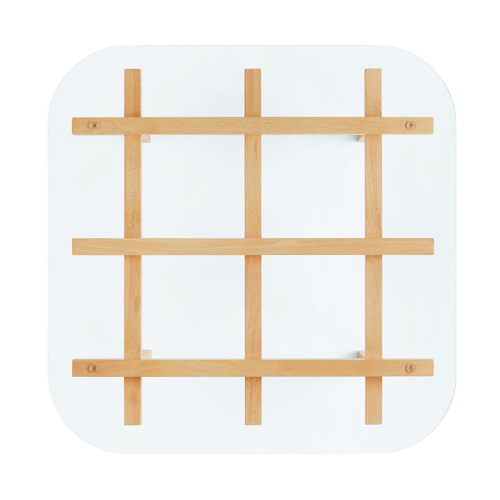 Isby 35 Inch Tempered Glass Coffee Table