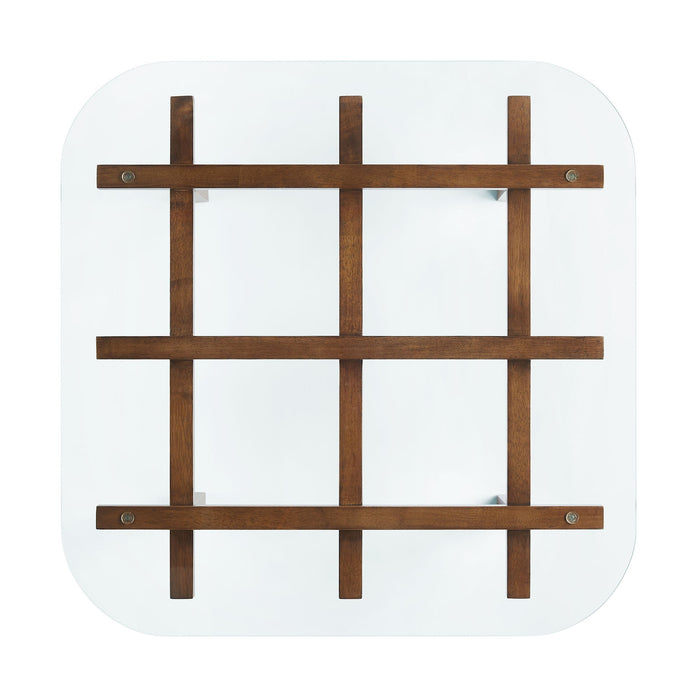 Isby 35 Inch Tempered Glass Coffee Table