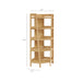Bixby 71 Inch Corner Bookshelf Oak