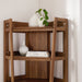 Bixby 71 Inch Corner Bookshelf Walnut