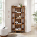 Bixby 71 Inch Corner Bookshelf Walnut