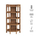 Bixby 71 Inch Corner Bookshelf Walnut