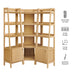 Bixby 3-piece Corner Bookshelf Set with Narrow Bookshelves Oak