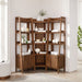 Bixby 3-piece Corner Bookshelf Set with Narrow Bookshelves Walnut