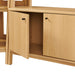 Bixby 3-Piece Corner Bookshelf Set with Wide Bookshelves Oak