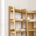Bixby 3-Piece Corner Bookshelf Set with Wide Bookshelves Oak