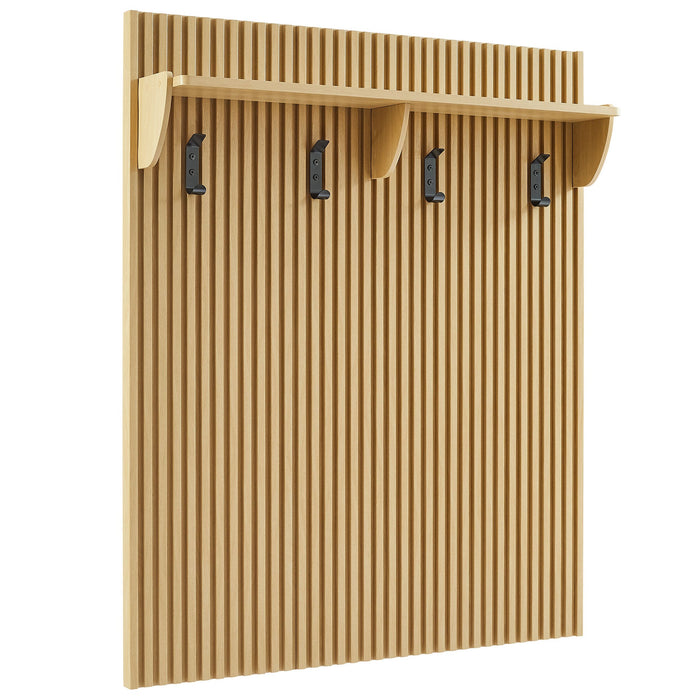 Modway Render Fluted Coat Rack Panel With Shelf - View 15