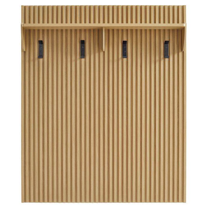 Modway Render Fluted Coat Rack Panel With Shelf - View 12