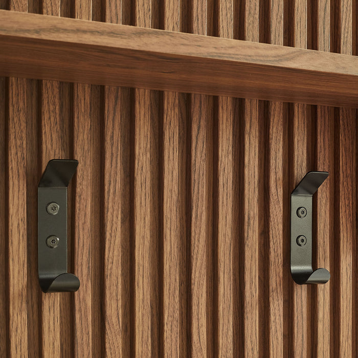 Modway Render Fluted Coat Rack Panel With Shelf - Features