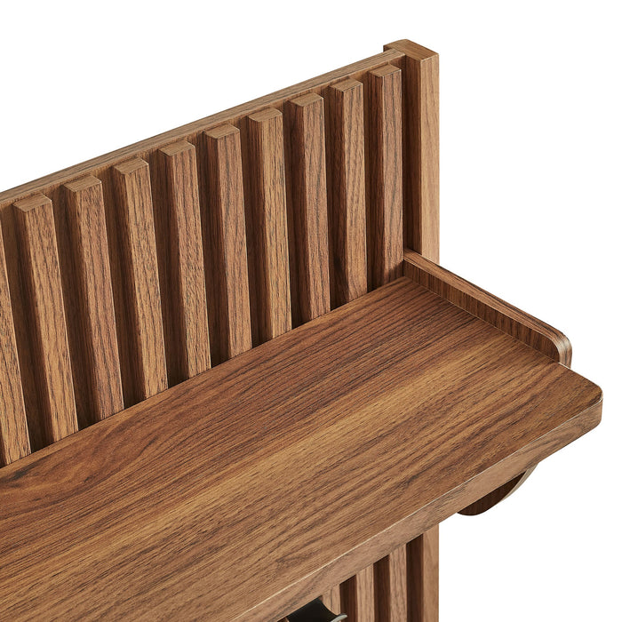 Modway Render Fluted Coat Rack Panel With Shelf - Dimensions