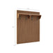 Modway Render Fluted Coat Rack Panel With Shelf in Brown - Detail View