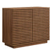Modway Render 2-Door Fluted Accent Cabinet Storage Shelf in Brown