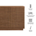Modway Render 2-Door Fluted Accent Cabinet Storage Shelf in Brown - Side View
