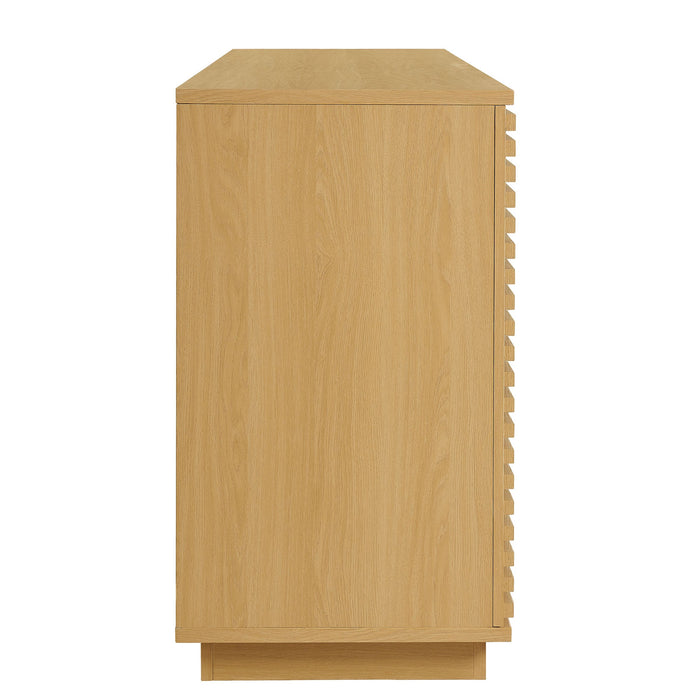 Modway Render 4-Door Fluted Sideboard Cabinet TV Stand Storage Shelf - View 15