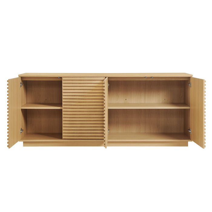 Modway Render 4-Door Fluted Sideboard Cabinet TV Stand Storage Shelf - View 17