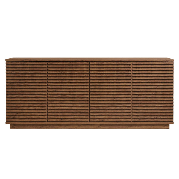 Modway Render 4-Door Fluted Sideboard Cabinet TV Stand Storage Shelf - Features