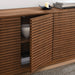 Modway Render 4-Door Fluted Sideboard Cabinet TV Stand Storage Shelf - Lifestyle View