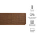 Modway Render 4-Door Fluted Sideboard Cabinet TV Stand Storage Shelf in Brown - Side View
