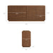 Modway Render 4-Door Fluted Sideboard Cabinet TV Stand Storage Shelf in Brown - Detail View