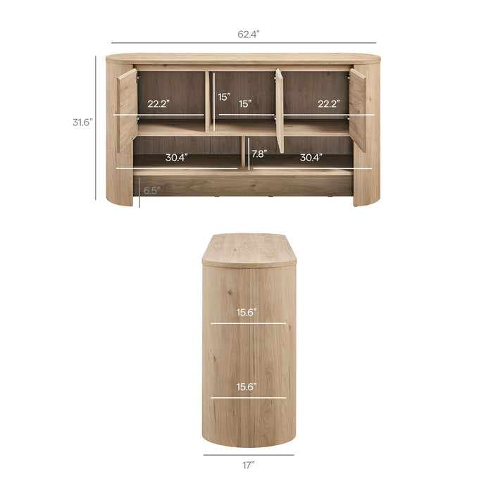 Duval 62 Inch Oval Sideboard