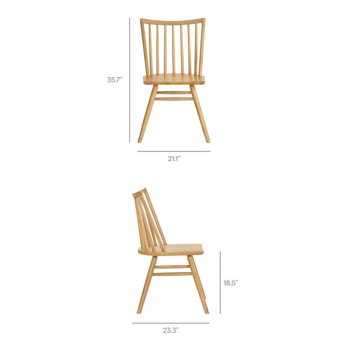 Alvar Spindle Back Dining Side Chairs Set of 2 Ash