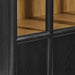 Anwen Solid Wood and Glass Display Cabinet Black Oak
