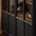 Anwen Solid Wood and Glass Display Cabinet Black Oak