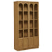 Anwen Solid Wood and Glass Display Cabinet Oak